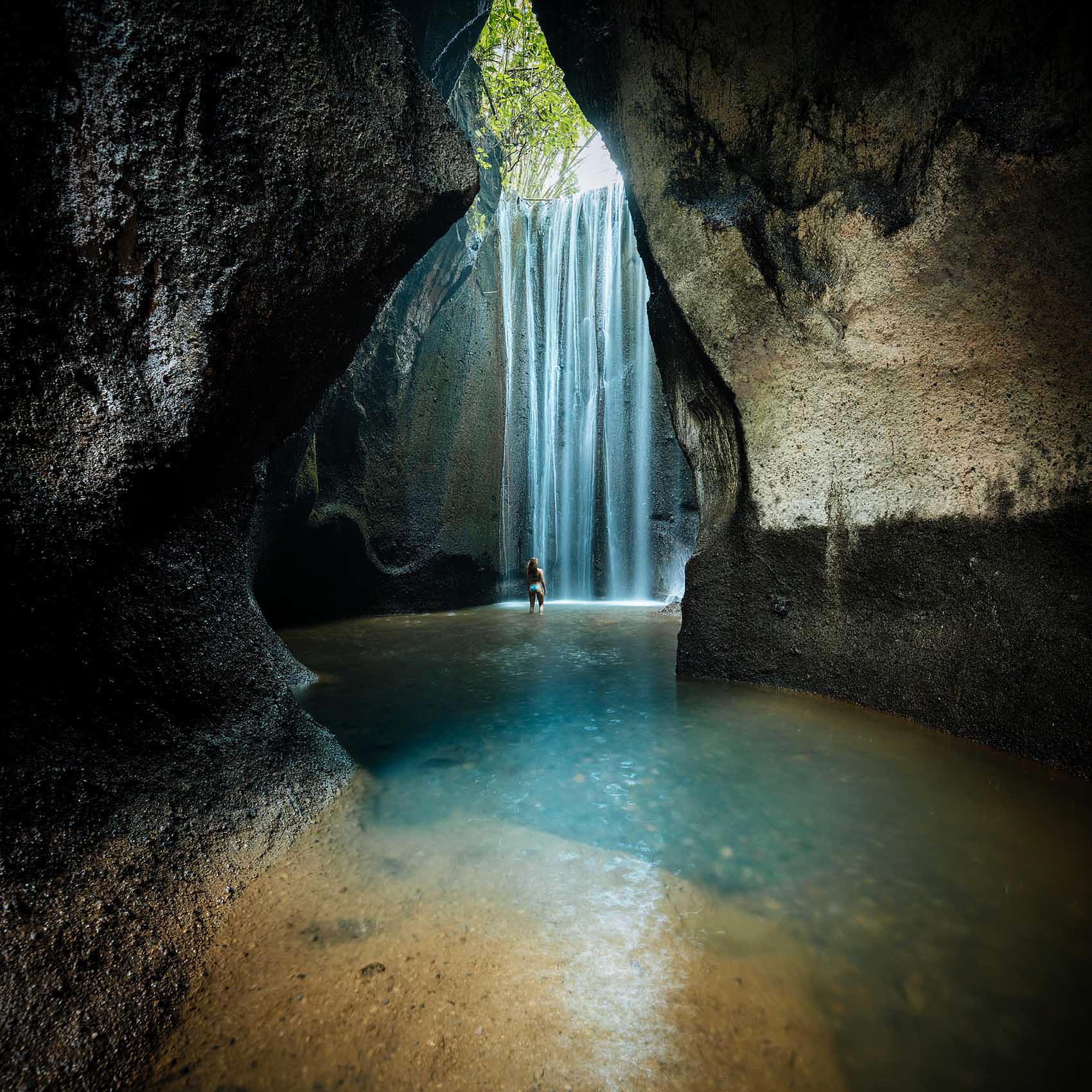 Tukad Cepung Waterfall Tranquil Serene Travel Destination Bali